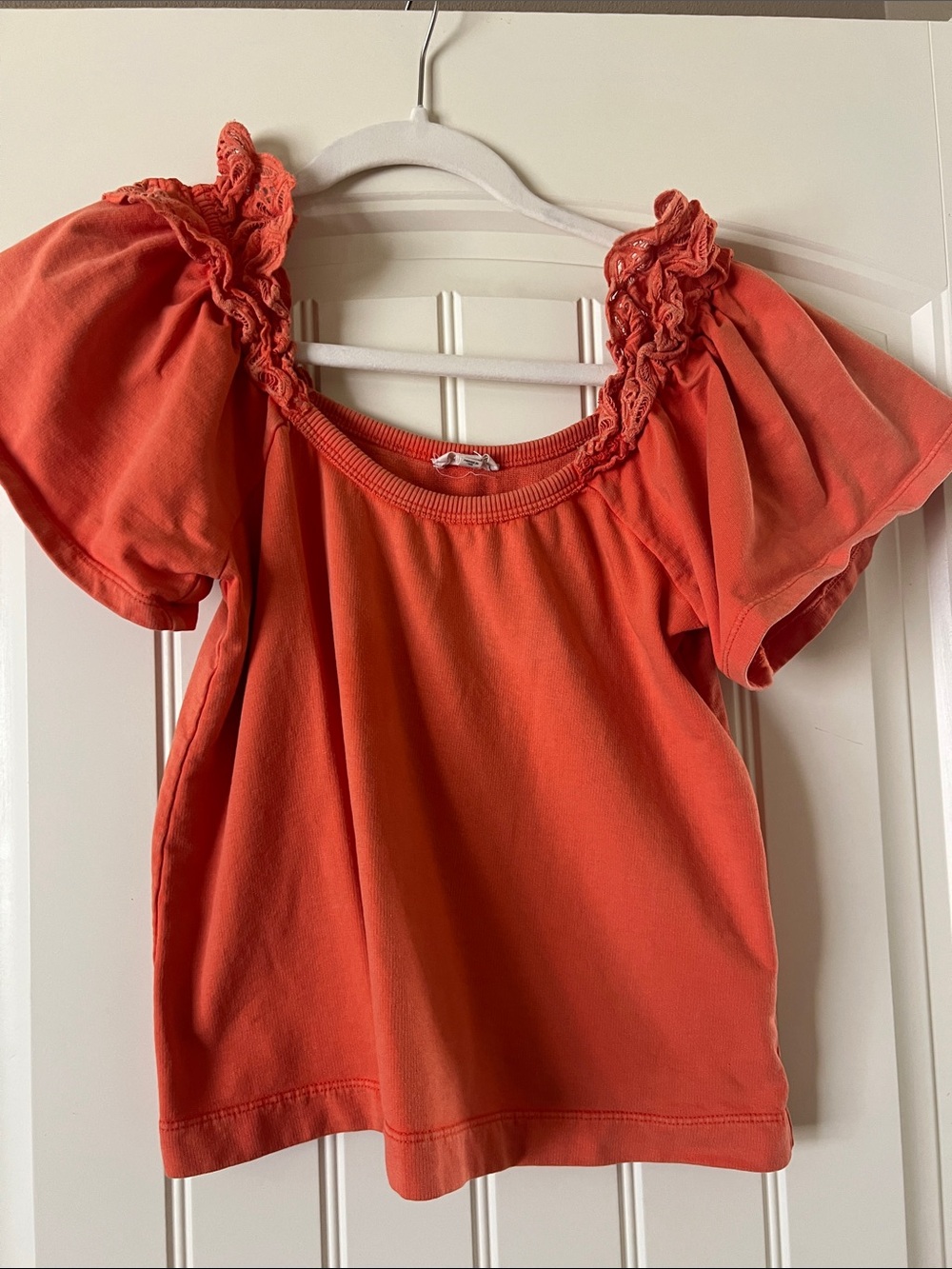Pilcro Women's Coral flutter sleeve top, xs